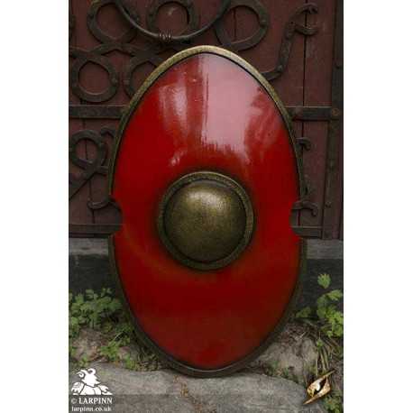 Elliptical Shield - Red - 28IN x 18IN - LARP