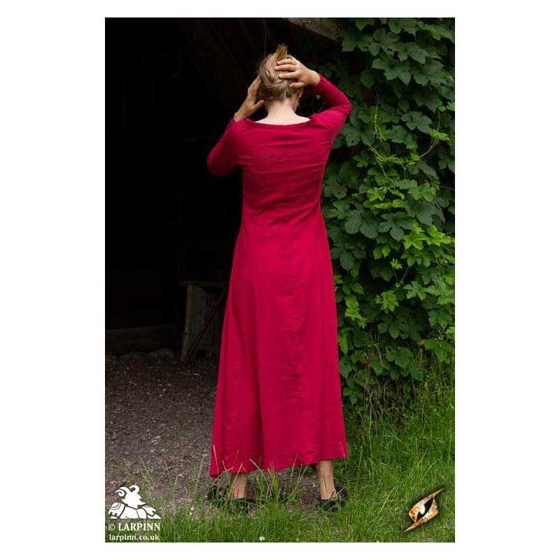 Isobel Shift Dress - Dark Red - LARP Costume - Viking Underdress - Layers