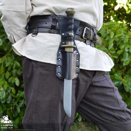 Earl Half Dagger Scabbard with Popper - Black