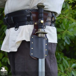 Earl Half Dagger Scabbard with Popper - Brown