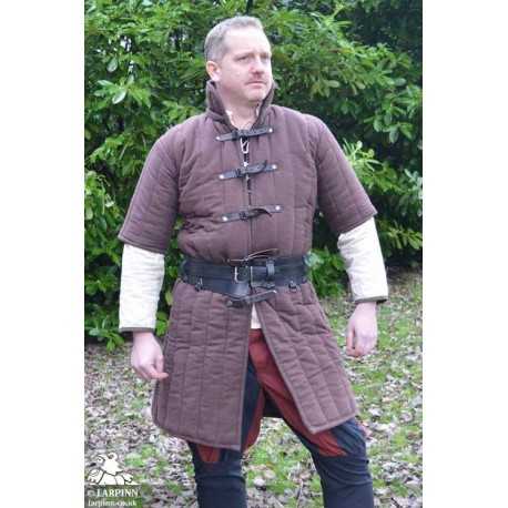 Leopold Gambeson - Brown - Short Sleeve - Padded LARP Armour